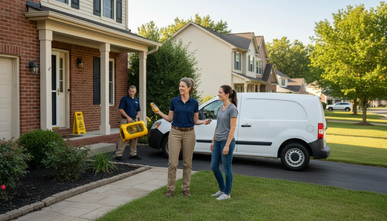 Residential water damage restoration in Jermyn, PA